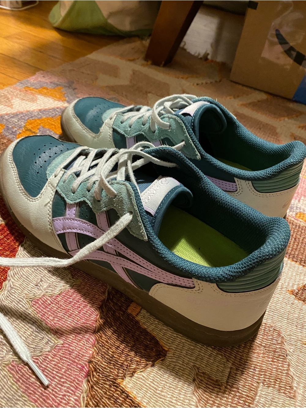 ASICS Skyhand OG Leather Sneakers - Dark Neptune and Violet Light